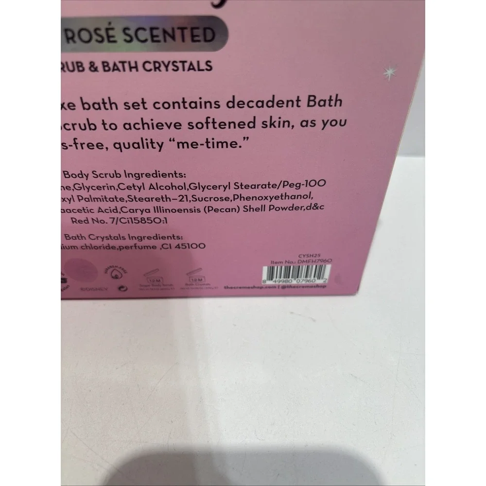 Limited Edition The CREME Shop Disney Minnie Strawberry Rose Fantasy Bath Set